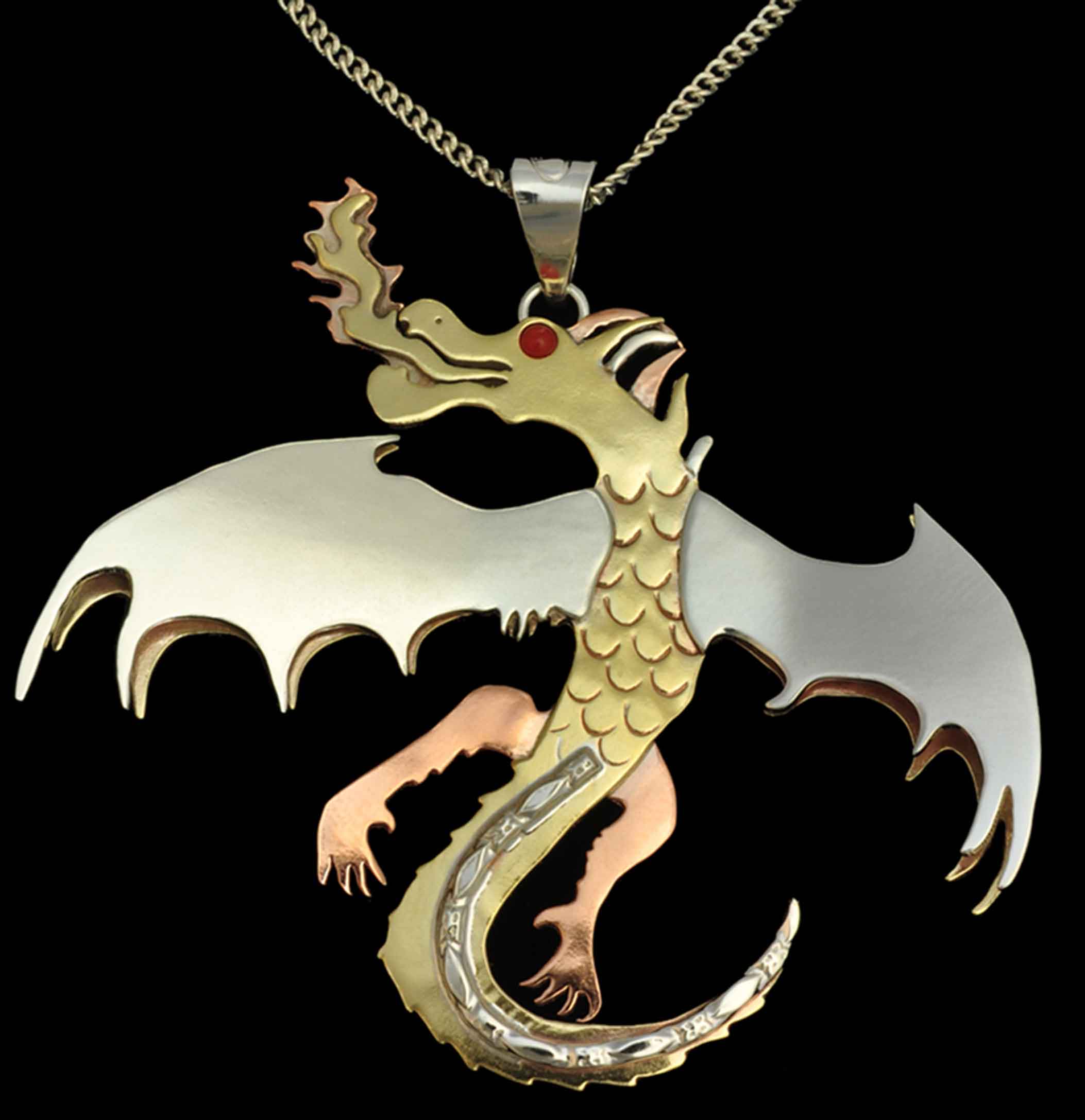 pendant fancy dragon necklace dragon drache
